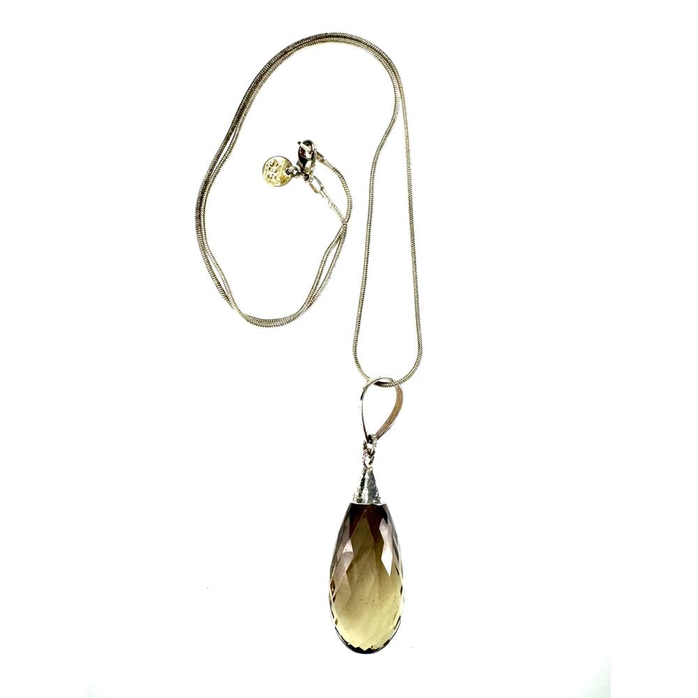 Smokey Quartz Briolette Necklace